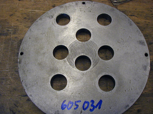 Aufnahme- Platte zu Bohrglocke ROMAY Ø 200 gebraucht 8 x 26H7